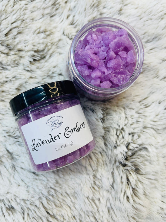 Lavender Embers wax crumbles